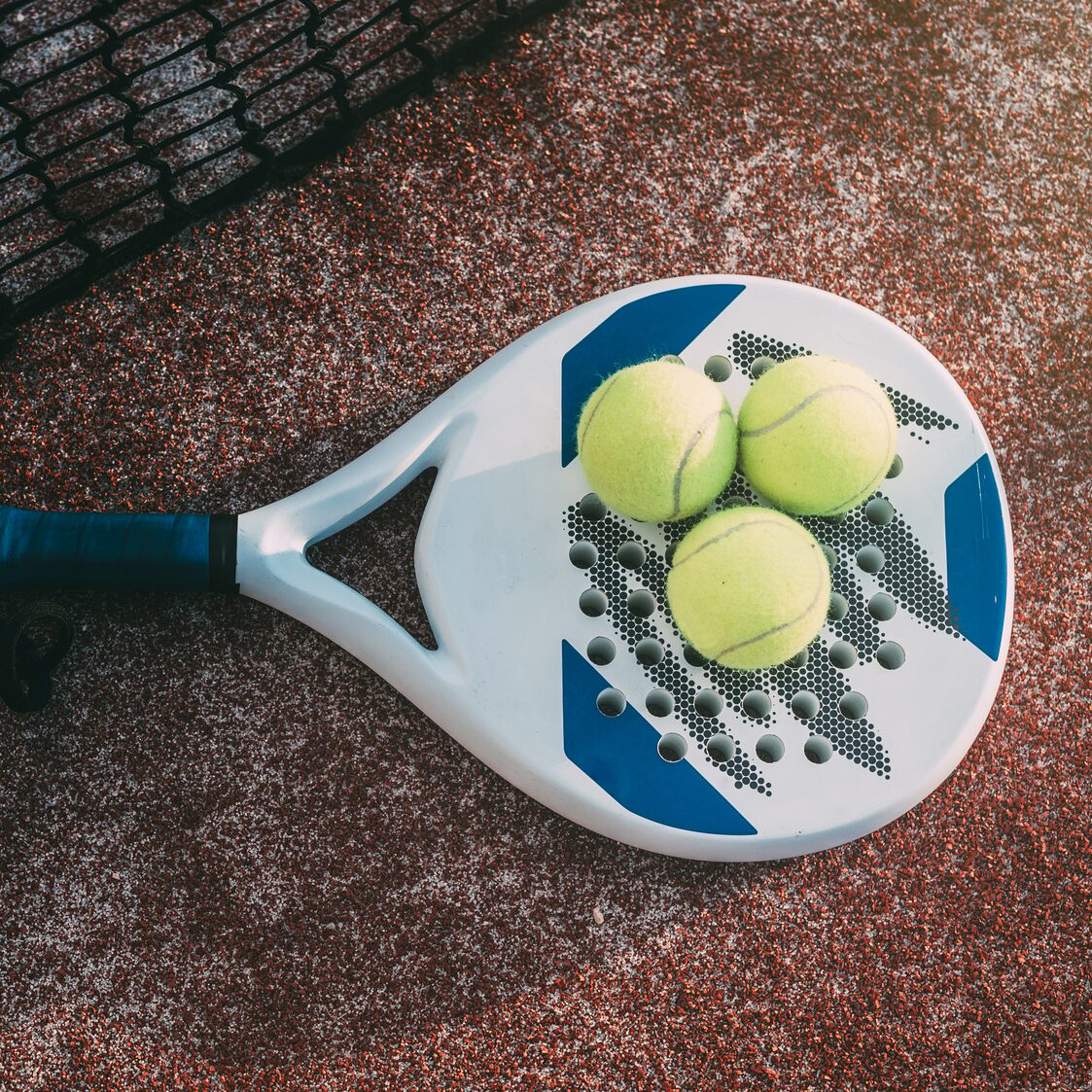 Padel blade racket on the floor